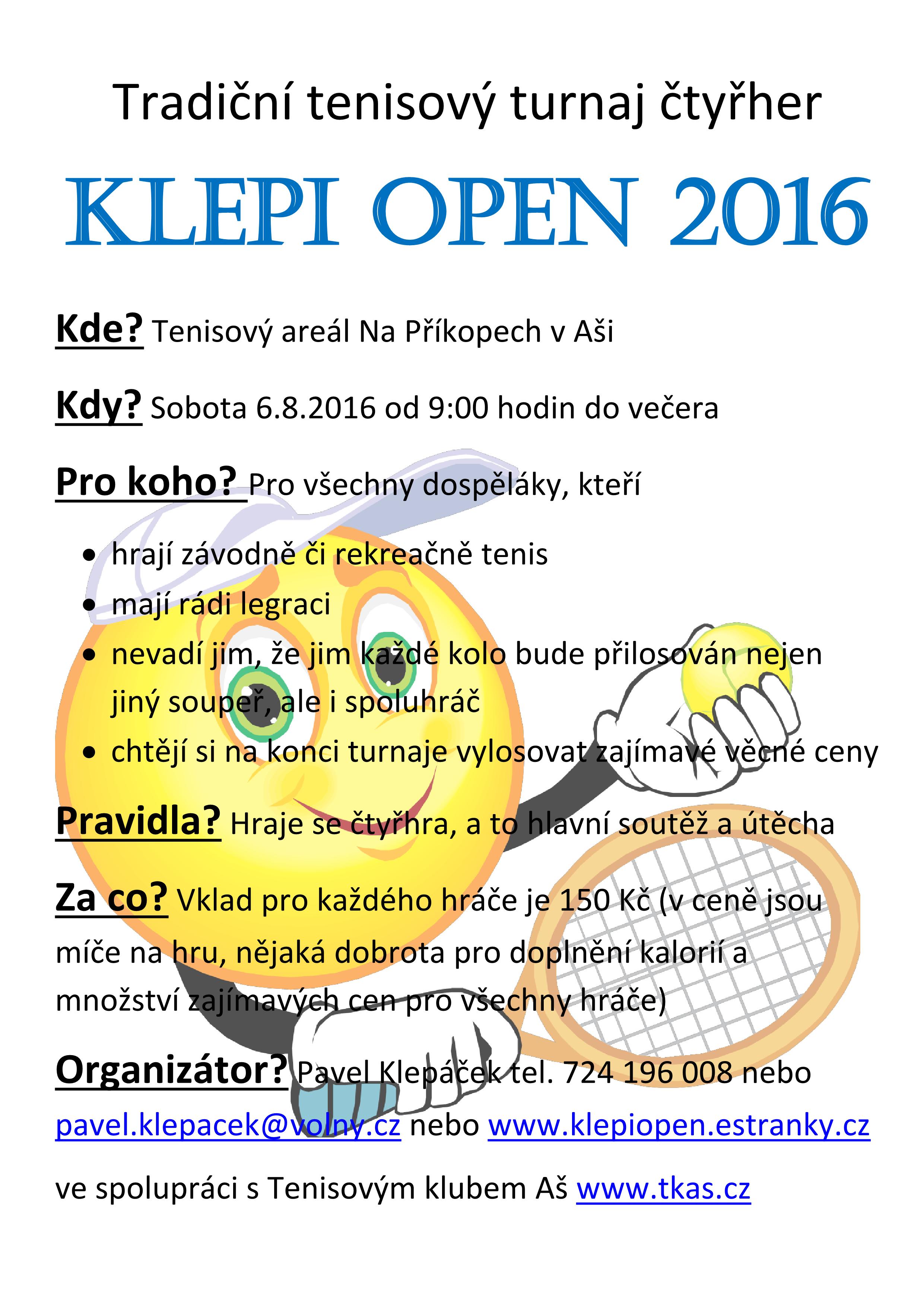 Klepi-open plakát 2016